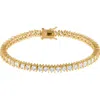 Fzn Cubic Zirconia Tennis Bracelet In Goldtone