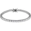 Fzn Cubic Zirconia Tennis Bracelet In Silver