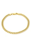 Fzn Curb Chain Anklet In Gold