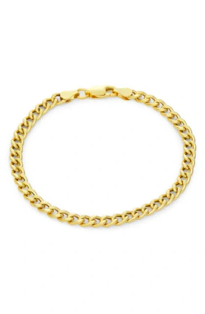 Fzn Curb Chain Anklet In Gold