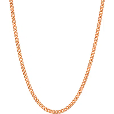 Fzn Curb Chain Necklace In Gold