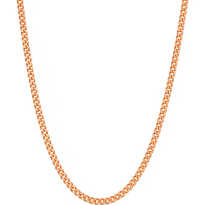 Fzn Curb Chain Necklace In Rose