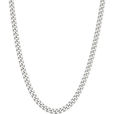 Fzn Curb Chain Necklace In Metallic