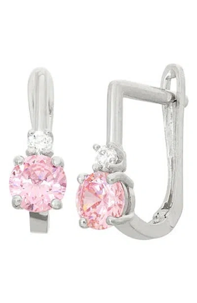 Fzn Cz J-huggie Earrings In Pink