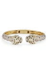 Fzn Cz Panther Bangle Bracelet In Gold