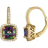 Fzn Diamond Lever-back Earrings In Mystic