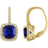 Fzn Diamond Lever-back Earrings In Sapphire