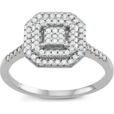 Fzn Diamond Pavé Bridal Ring In Silver