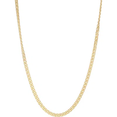 Fzn Double Curb Chain Necklace In Yellow