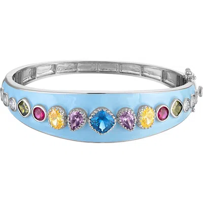 Fzn Enamel Cubic Zirconia Bangle In White