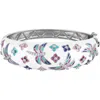 Fzn Enamel Dragonfly Bangle In White