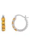 Fzn Filigree Hoop Earrings In Citrine