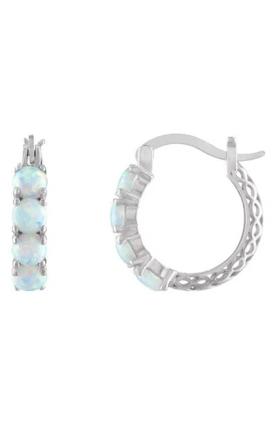 Fzn Filigree Hoop Earrings In Opal