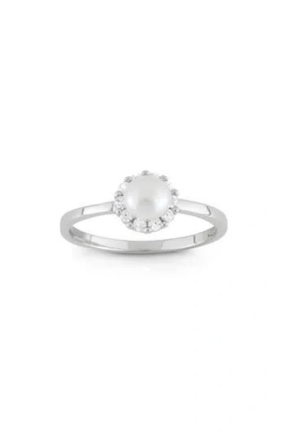 Fzn Freshwater Pearl Ring In Silver/pearl