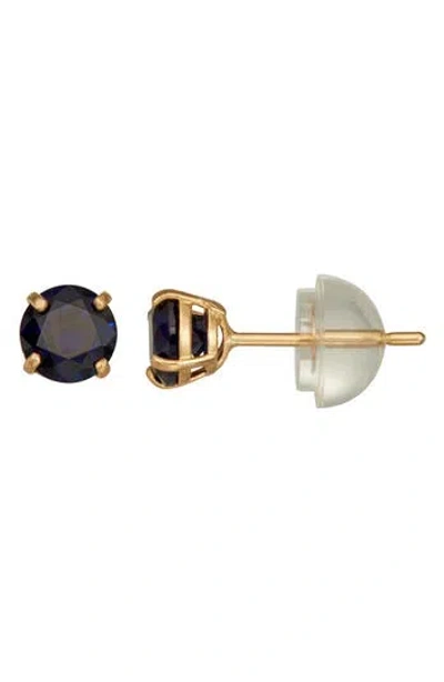 Fzn Gemstone Stud Earrings In Black