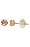 Fzn Gemstone Stud Earrings In Gold