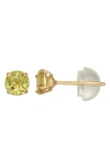 Fzn Gemstone Stud Earrings In Green