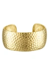 Fzn Hammered Cuff Bracelet In Gold