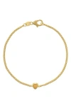 Fzn Heart Charm Bracelet In Citrine