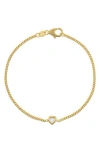 Fzn Heart Charm Bracelet In Opal