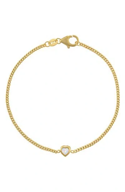 Fzn Heart Charm Bracelet In Opal