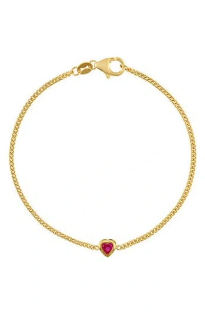 Fzn Heart Charm Bracelet In Gold