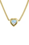 Fzn Heart Charm Necklace In Opal
