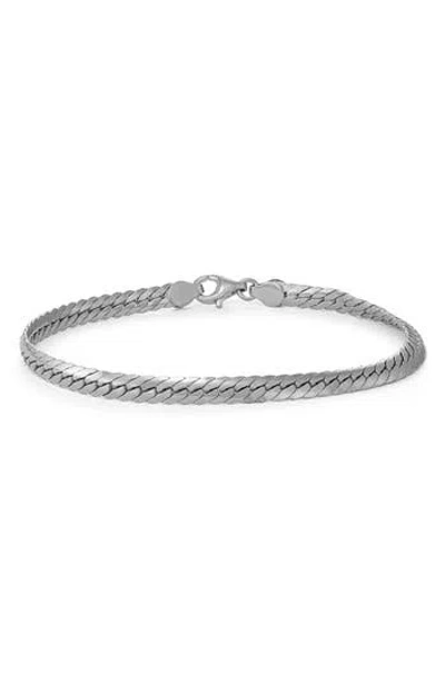 Fzn Herringbone Chain Bracelet In White