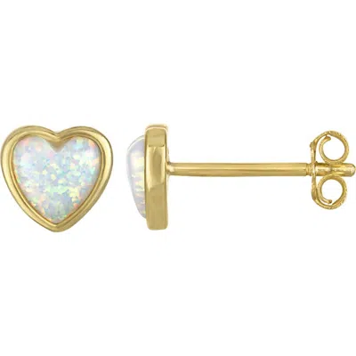 Fzn Kid's Heart Stud Earrings In Gold