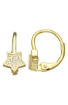 Fzn Cubic Zirconia Star Lever Back Earrings In Yellow