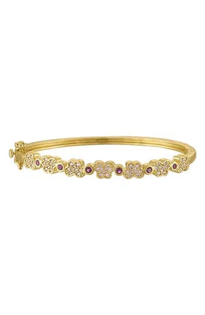 Fzn Kids' Butterfly Cubic Zirconia Bracelet In Yellow