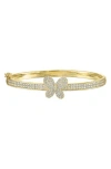 Fzn Kids' Butterfly Cubic Zirconia Pavé Bracelet In Yellow