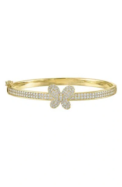 Fzn Kids' Butterfly Cubic Zirconia Pavé Bracelet In Yellow