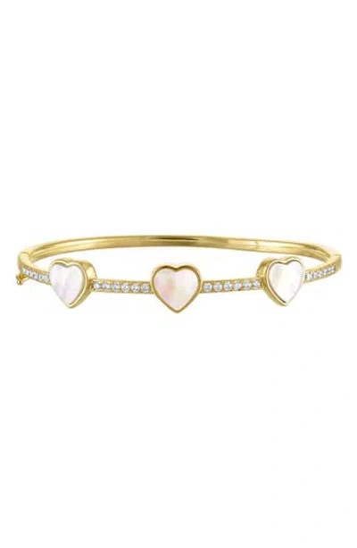 Fzn Kids' Cubic Zirconia Heart Bracelet In Gold