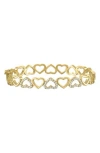 Fzn Kids' Cubic Zirconia Heart Bracelet In Gold