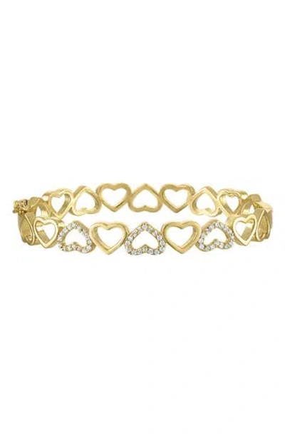 Fzn Kids' Cubic Zirconia Heart Bracelet In Gold