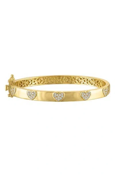 Fzn Kids' Cubic Zirconia Heart Bracelet In Gold