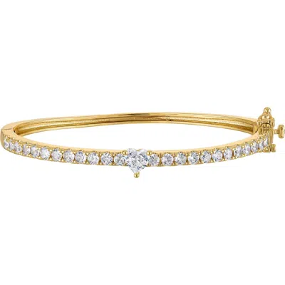 Fzn Kids' Cubic Zirconia Heart Bracelet In Yellow
