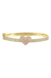 Fzn Kids' Cubic Zirconia Heart Bracelet In Yellow