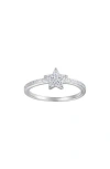 Fzn Kids' Cubic Zirconia Pavé Star Ring In Silver