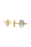 Fzn Kids' Diamond Bee Stud Earrings In Gold