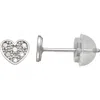Fzn Kids' Diamond Heart Stud Earrings In Gold