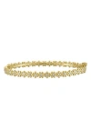 Fzn Kids' Flower Cubic Zirconia Tennis Bracelet In Yellow