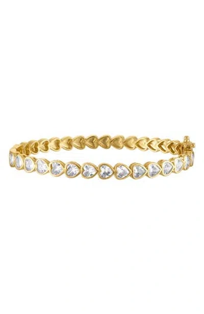 Fzn Kids' Heart Cubic Zirconia Bracelet In Gold