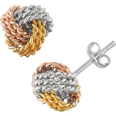 Fzn Knot Stud Earrings In Gold