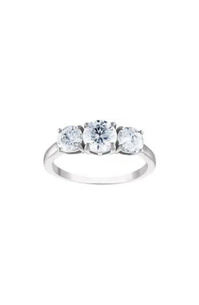 Fzn Lab Created Moissanite Ring In Silver