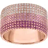 Fzn Lab Created Ruby & Sapphire Band Ring In Pink