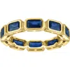 Fzn Lab Created Sapphire Eternity Ring In Blue