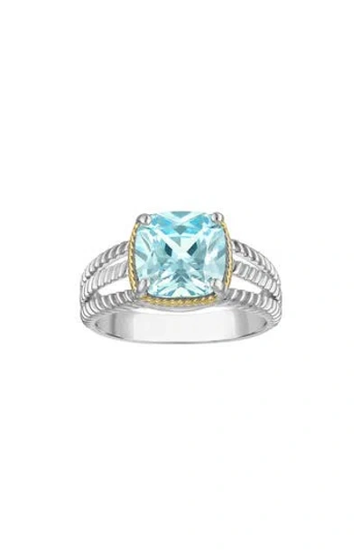 Fzn Lab Grown Blue Topaz Ring