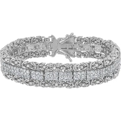 Fzn Lab-grown Sapphire Bracelet In White
